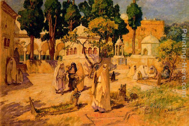 Frederick Arthur Bridgman Arab Women at the Town Wall